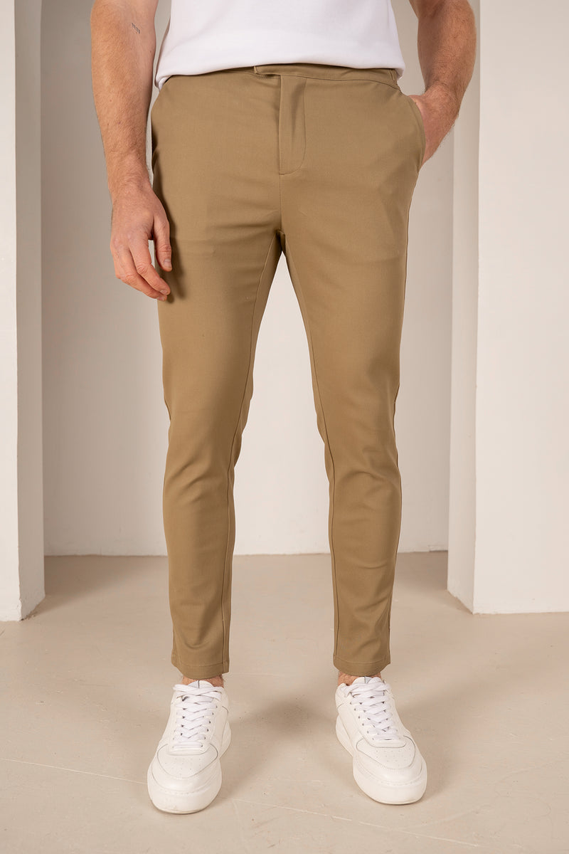 Tailored Buckle Chino - Stone