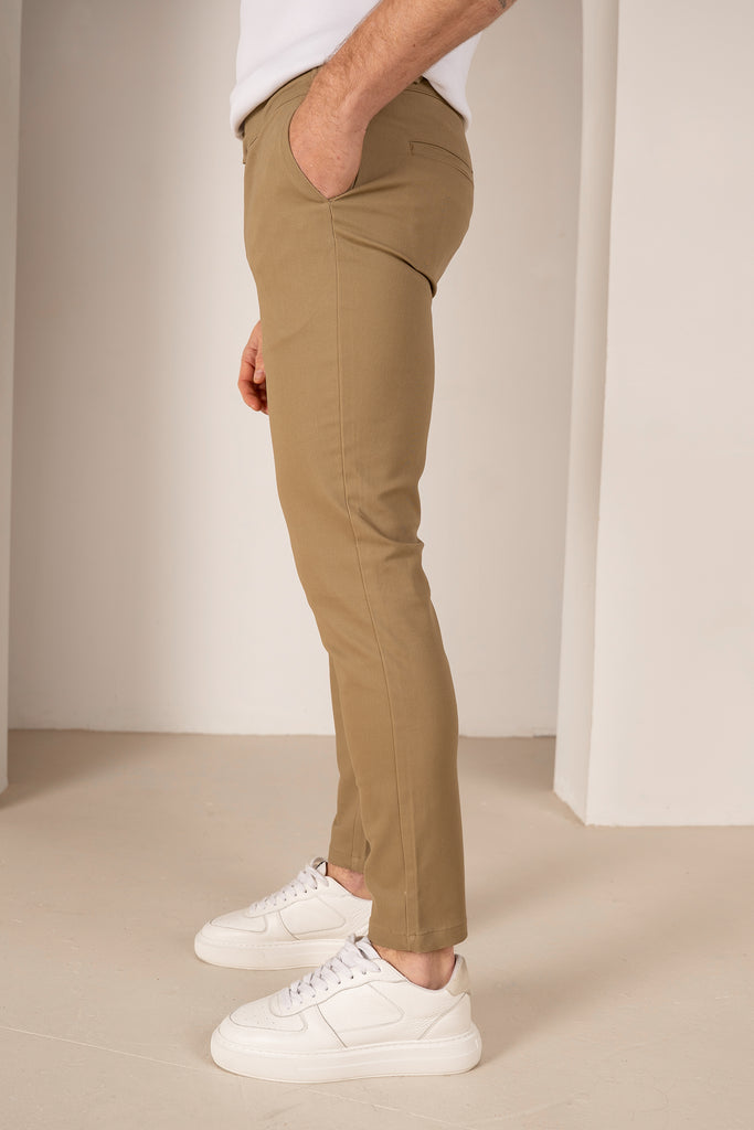 Tailored Buckle Chino - Stone