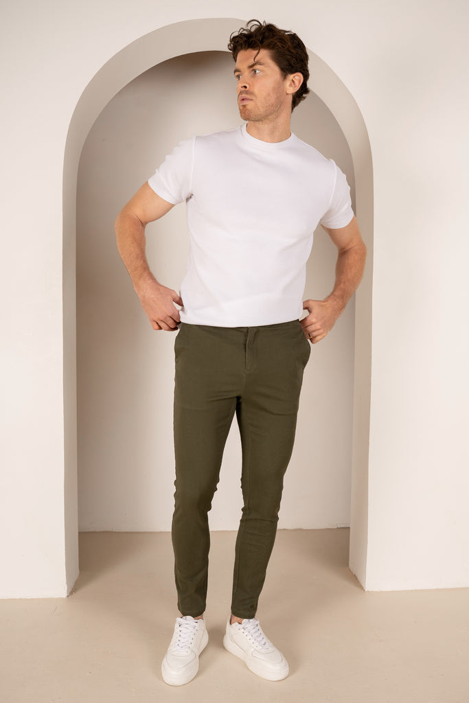 Tailored Buckle Chino - Khaki