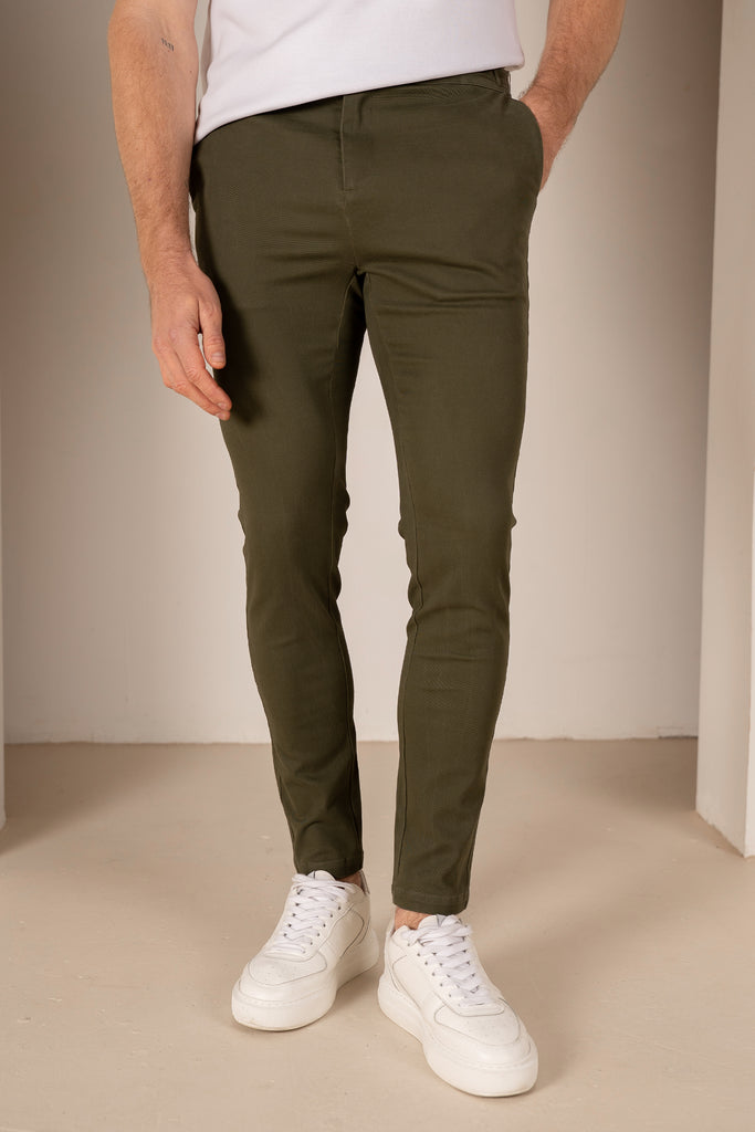 Tailored Buckle Chino - Khaki
