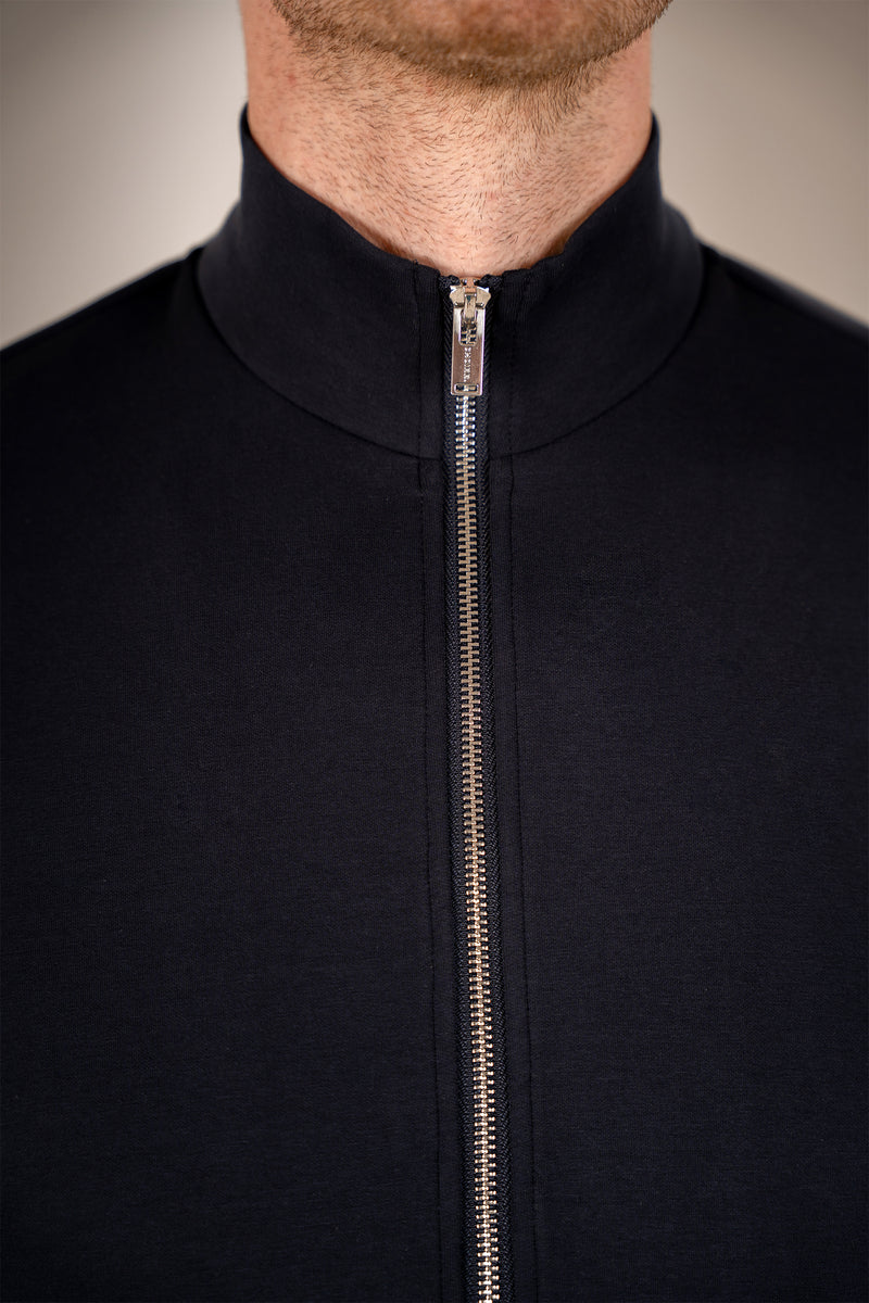 Interlock Zip-Up Jacket - Navy