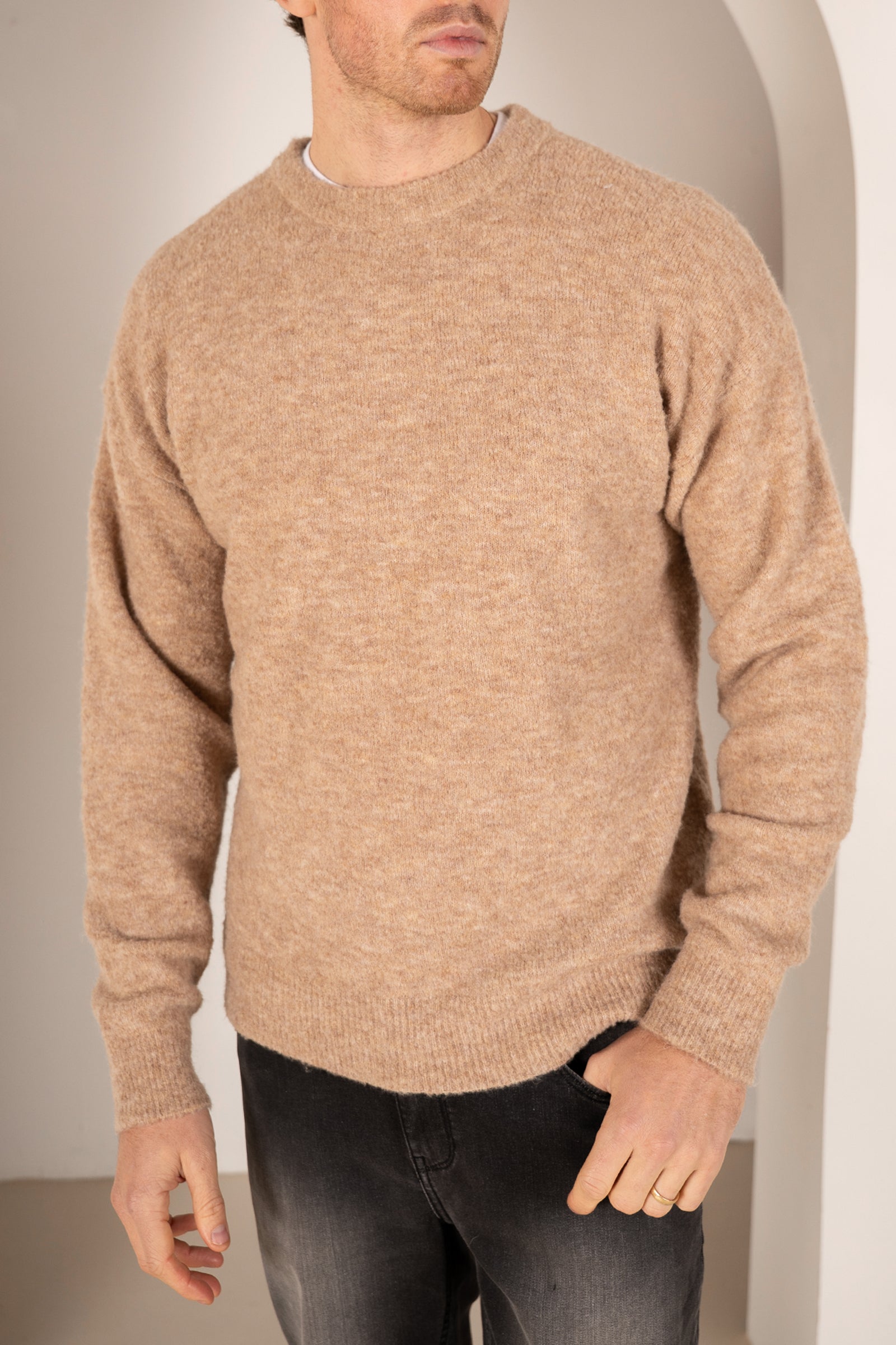Souffle Crew Neck Sweatshirt - Oatmeal
