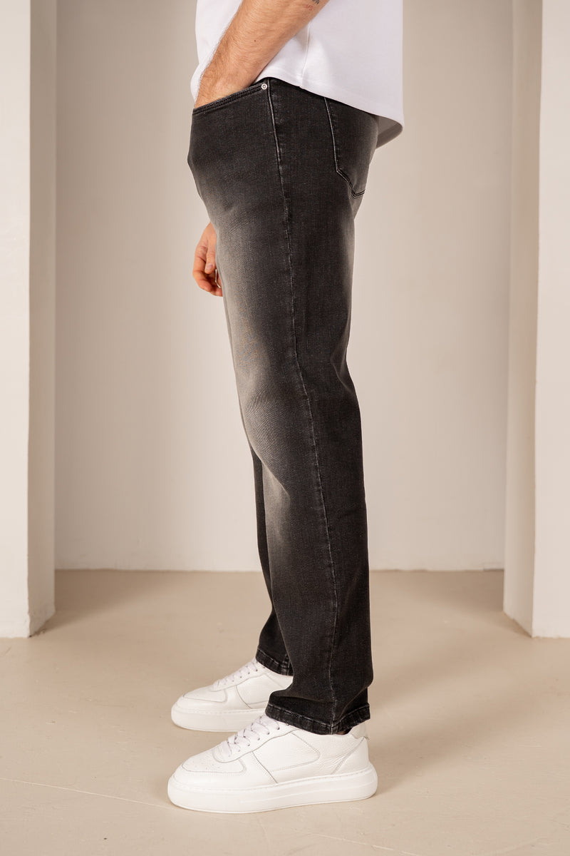 Slim Fit Denim Jeans - Black