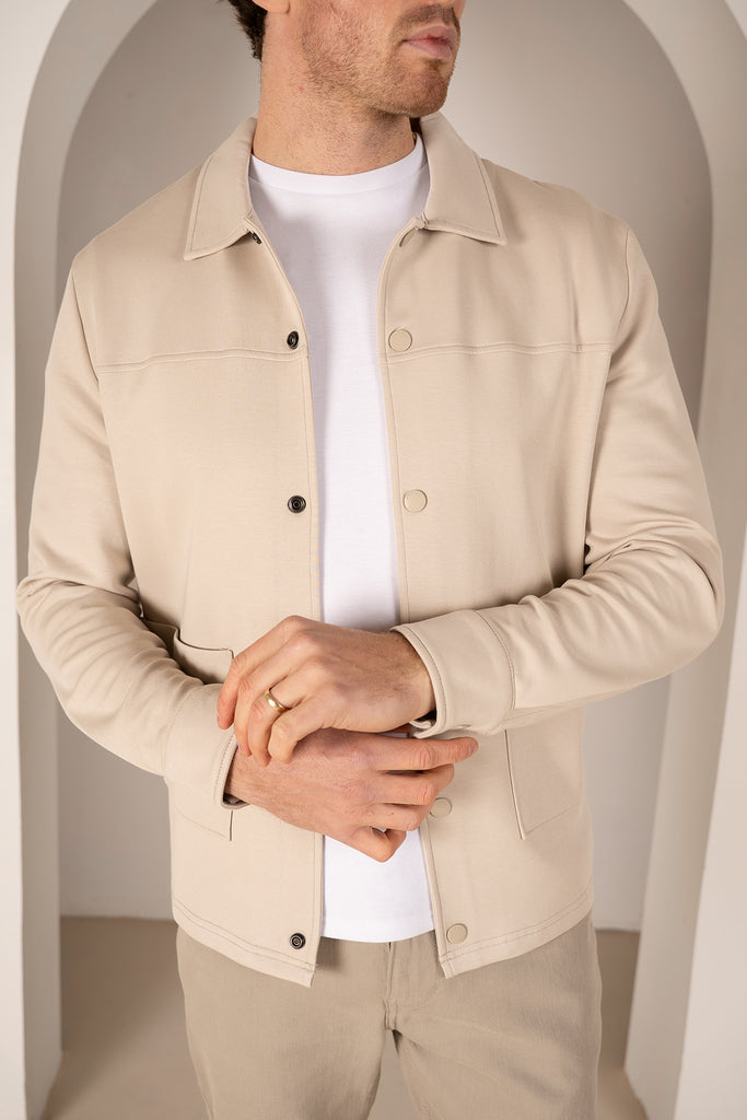 Interlock Overshirt - Stone