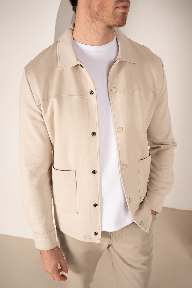 Interlock Overshirt - Stone