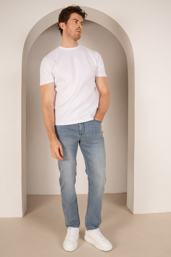 Slim Fit Denim Jeans - Light Blue