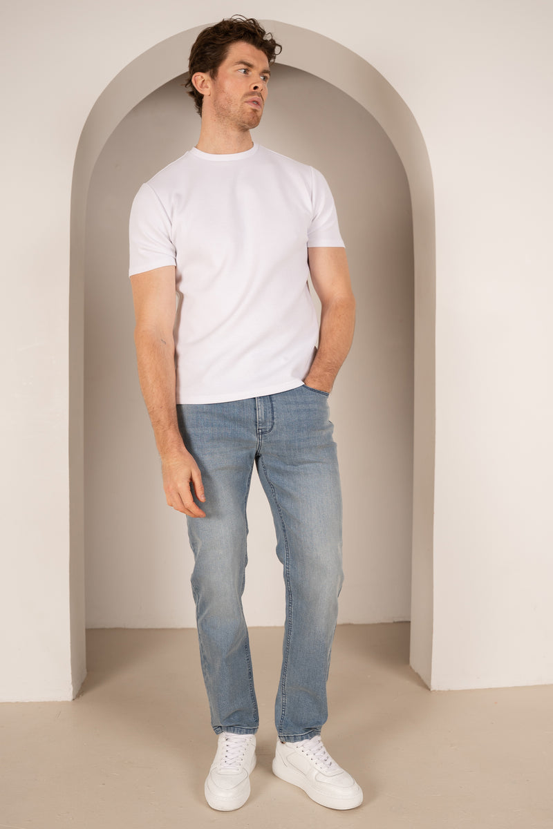 Slim Fit Denim Jeans - Light Blue