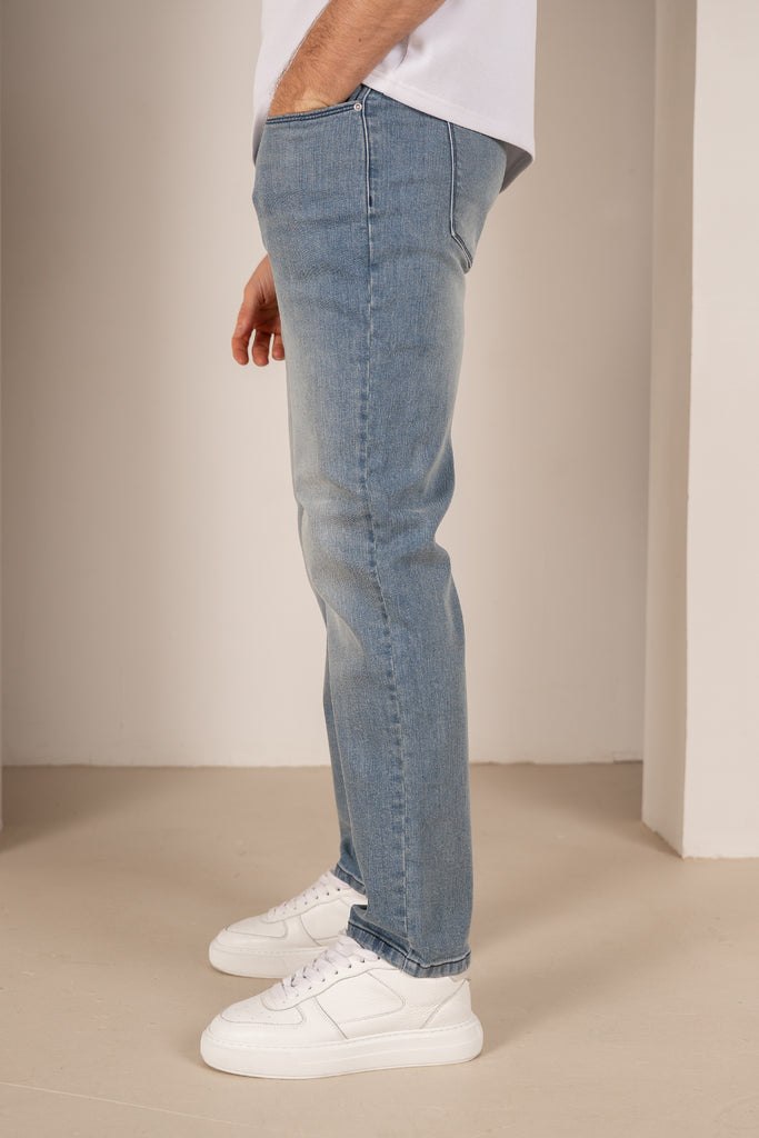 Slim Fit Denim Jeans - Light Blue