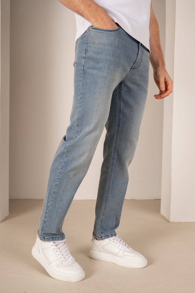 Slim Fit Denim Jeans - Light Blue
