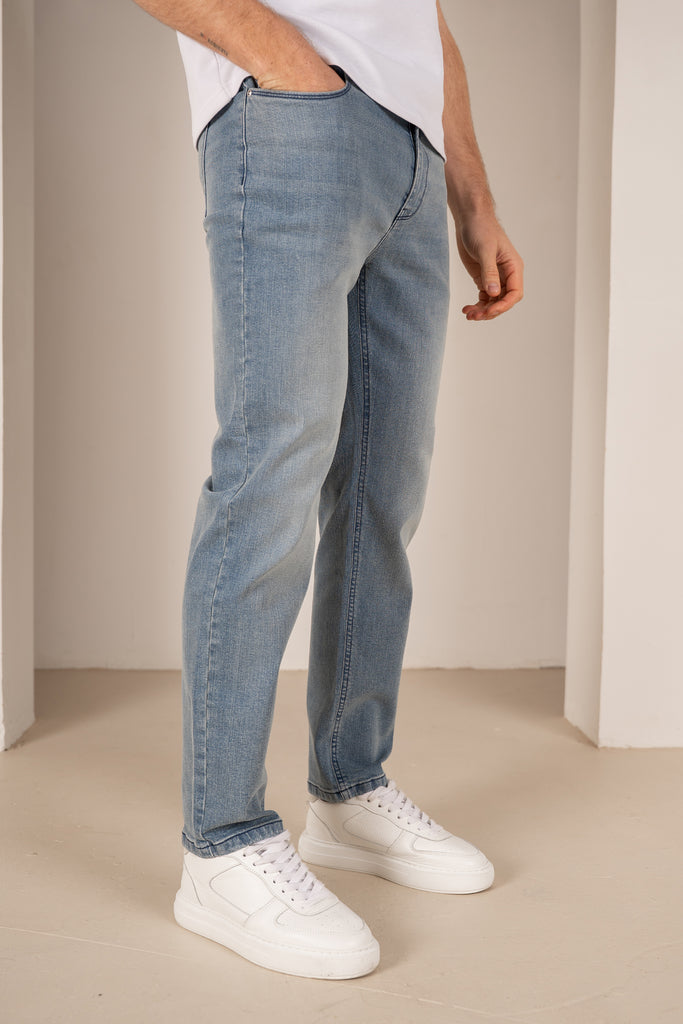 Slim Fit Denim Jeans - Light Blue
