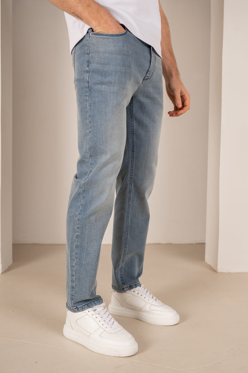 Slim Fit Denim Jeans - Light Blue