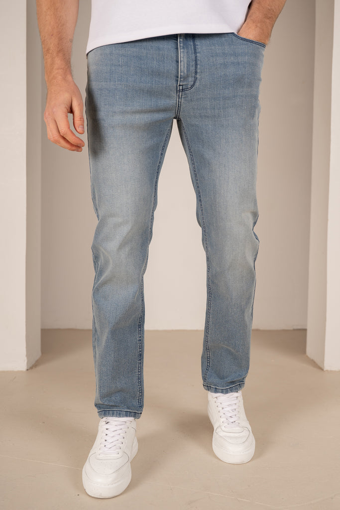 Slim Fit Denim Jeans - Light Blue