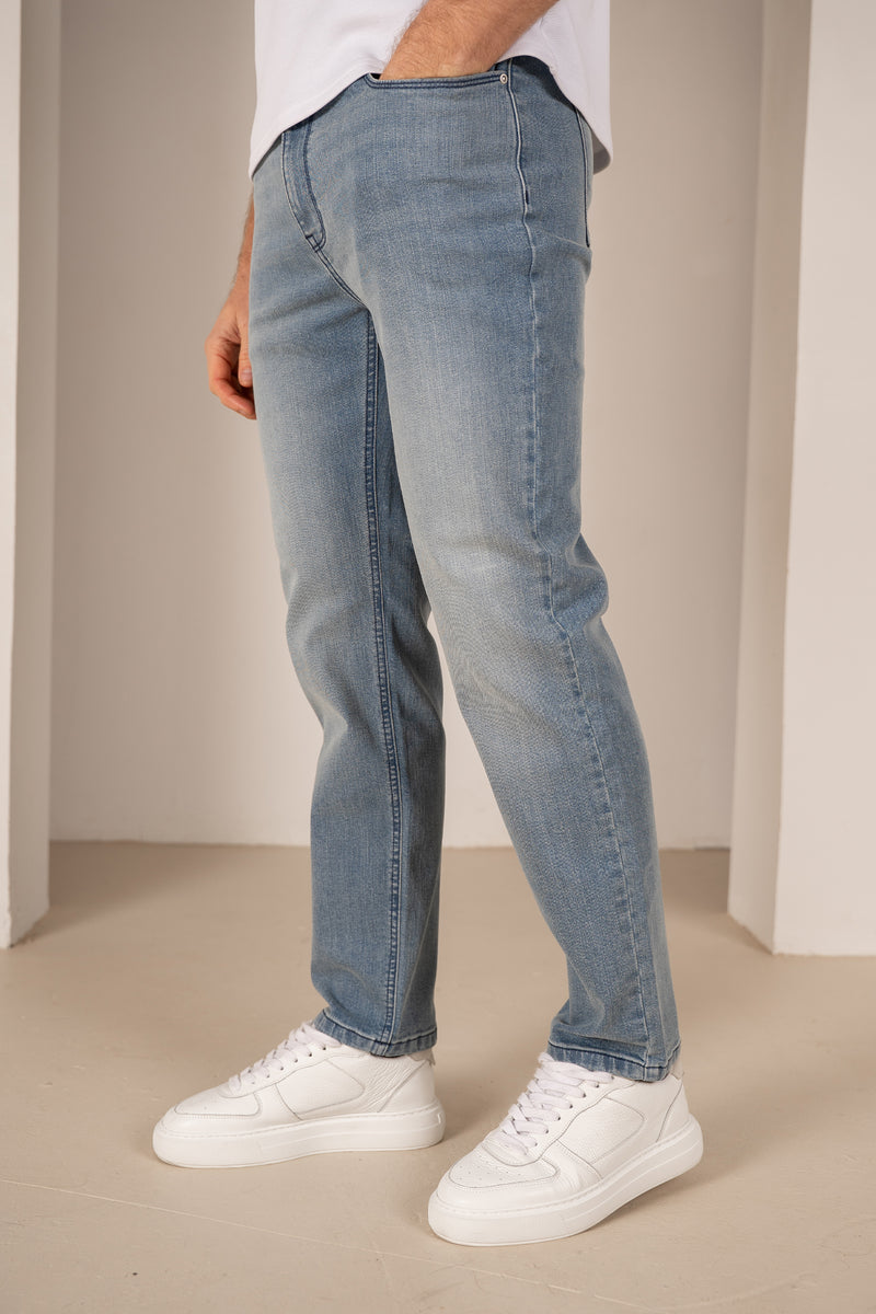 Slim Fit Denim Jeans - Light Blue