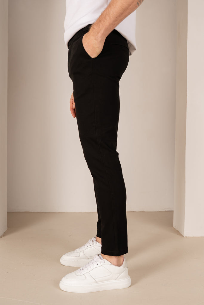 Tailored Buckle Chino  - Black