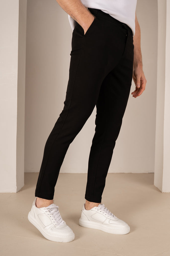 Tailored Buckle Chino  - Black