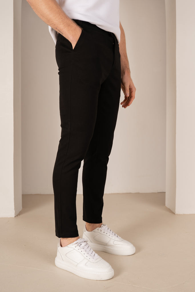 Tailored Buckle Chino  - Black