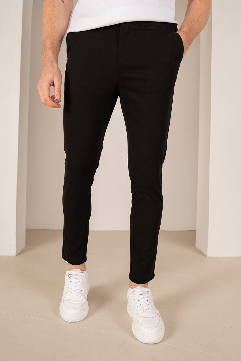 Tailored Buckle Chino  - Black