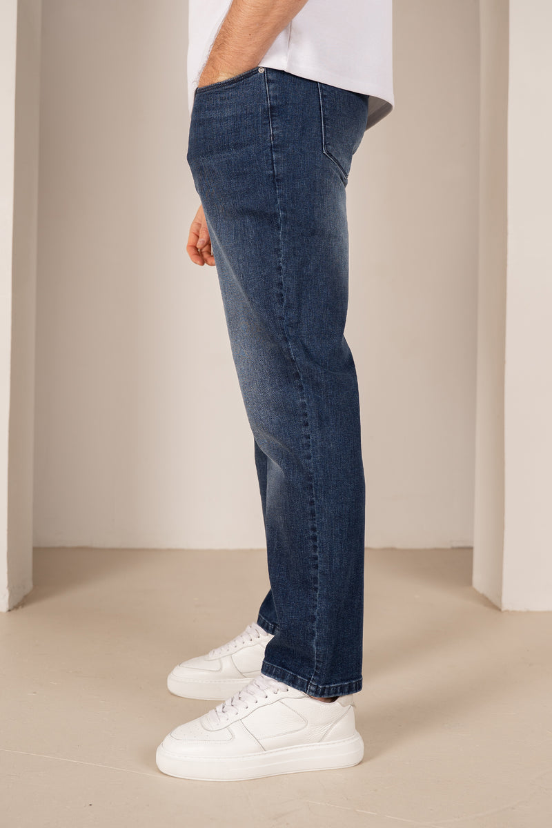 Slim Fit Denim Jeans - Dark Blue