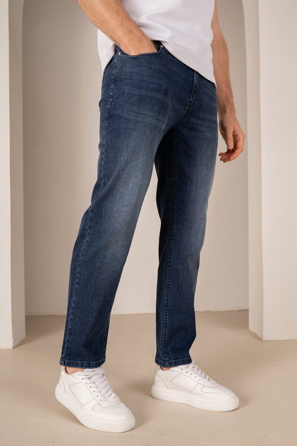 Slim Fit Denim Jeans - Dark Blue