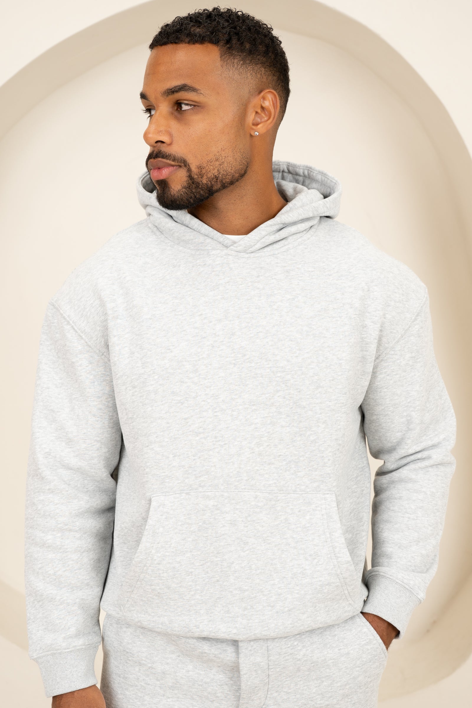 Origin Pullover Hoodie - Grey Marl