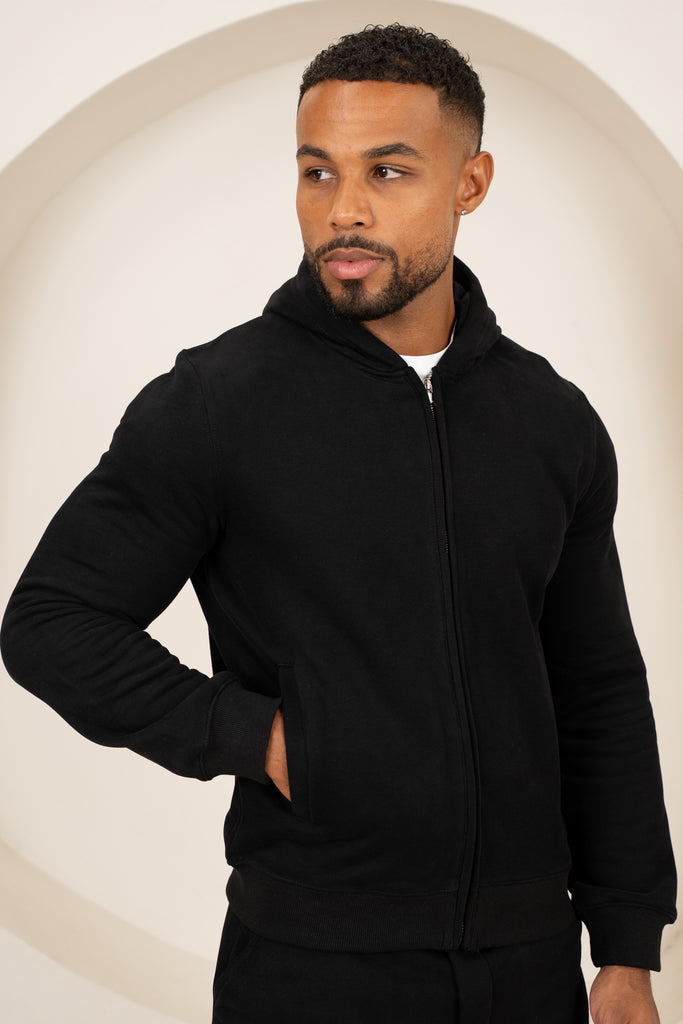 Origin Zip Up Hoodie - Black