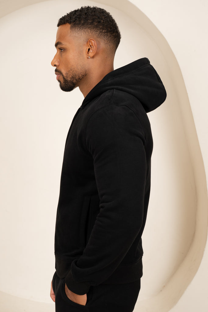 Origin Zip Up Hoodie - Black