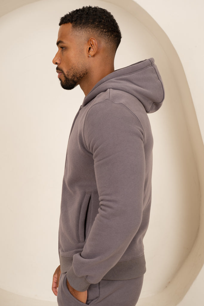 Origin Zip Up Hoodie - Charcoal