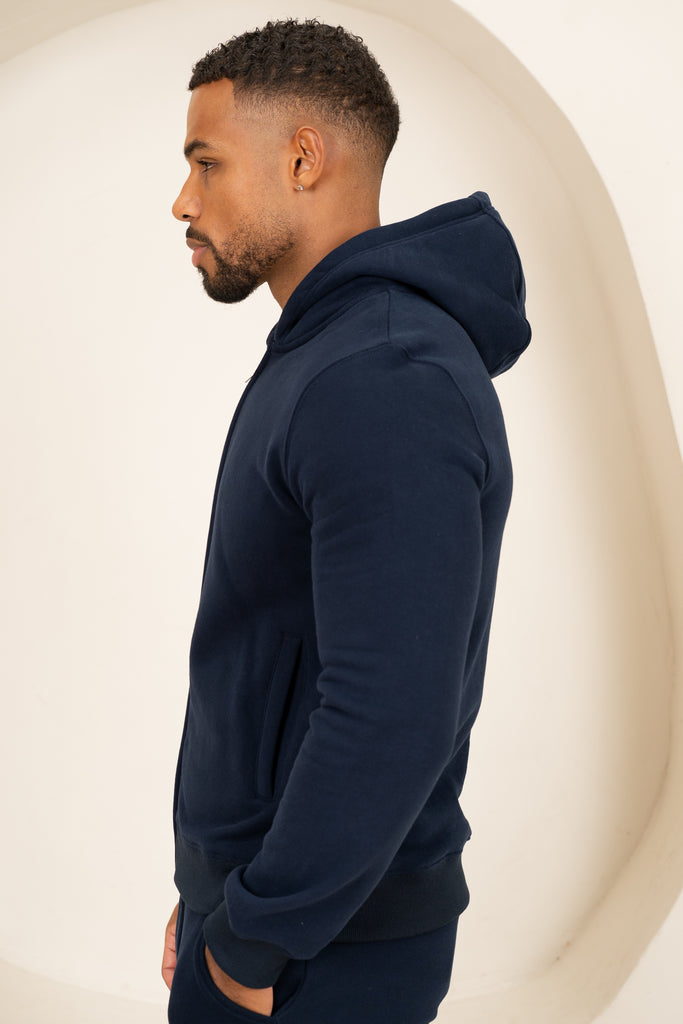 Origin Zip Up Hoodie - Navy