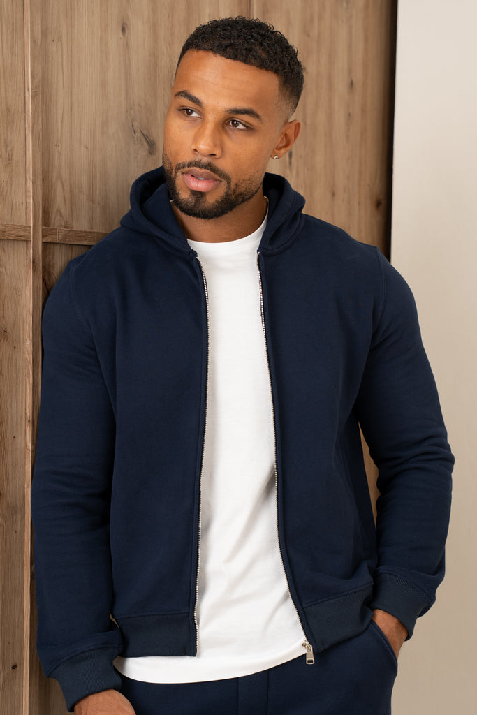 Origin Zip Up Hoodie - Navy
