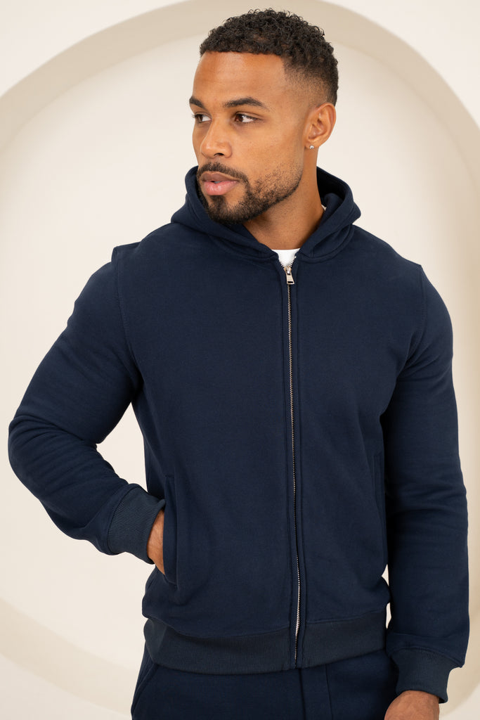 Origin Zip Up Hoodie - Navy
