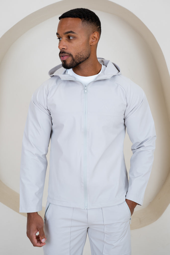 Pinnacle Brushed Technical Windbreaker Jacket - Grey