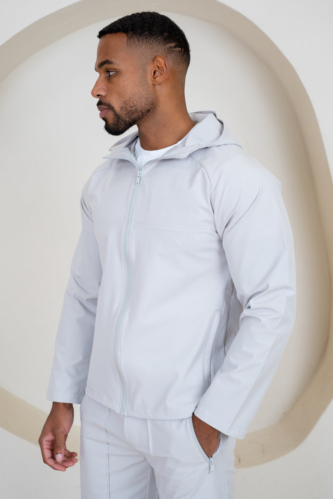 Pinnacle Brushed Technical Windbreaker Jacket - Grey