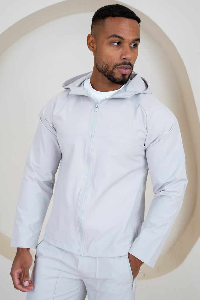 Pinnacle Brushed Technical Windbreaker Jacket - Grey