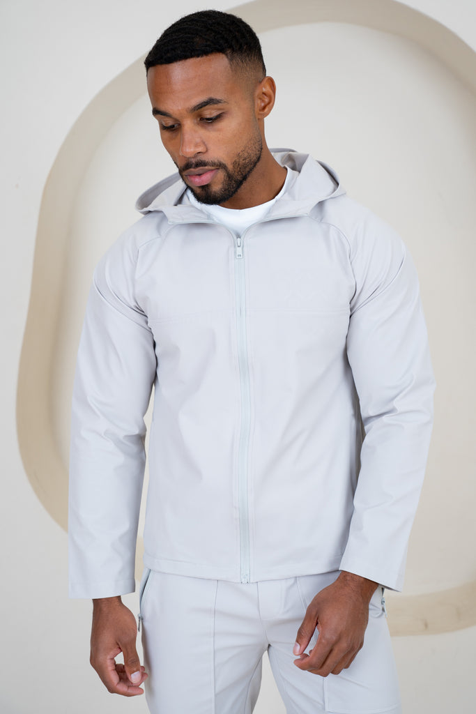 Pinnacle Brushed Technical Windbreaker Jacket - Grey