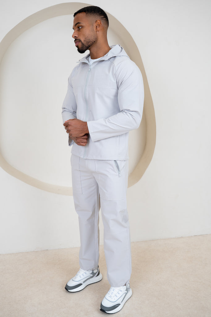 Pinnacle Brushed Technical Windbreaker Jacket - Grey