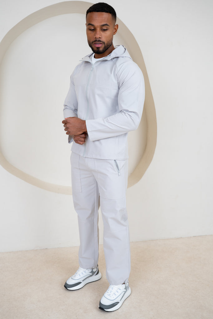 Pinnacle Brushed Technical Windbreaker Jacket - Grey