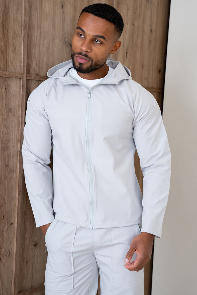 Pinnacle Brushed Technical Windbreaker Jacket - Grey