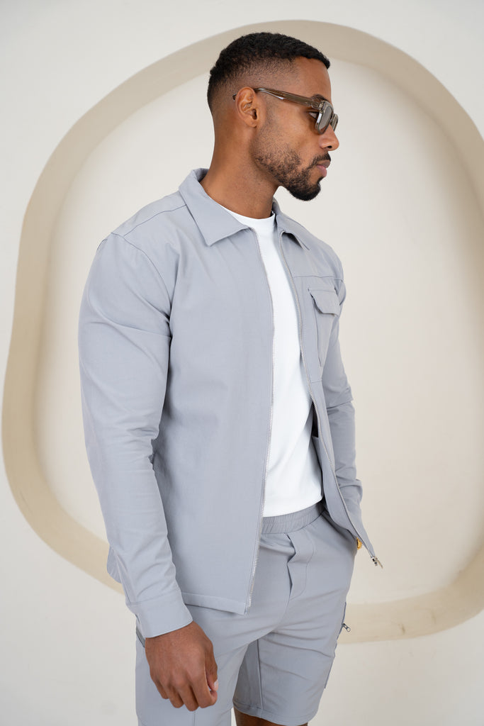 Premium Detail Cargo Jacket V2 - Grey