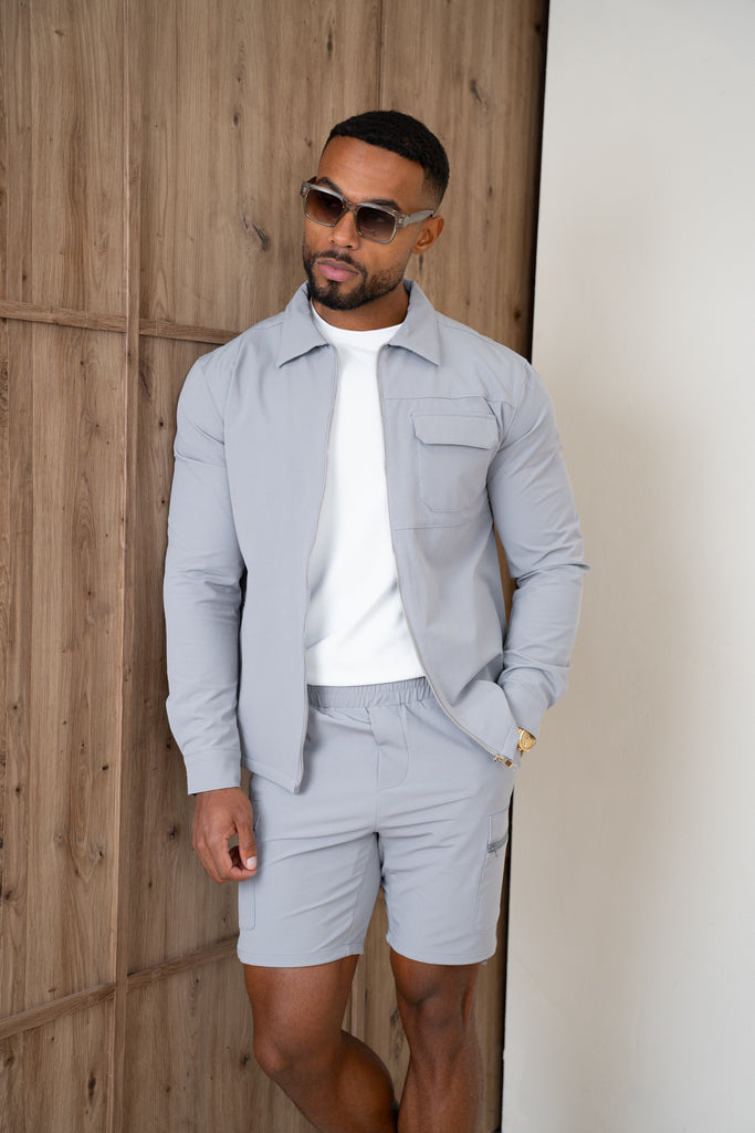 Premium Detail Cargo Jacket V2 - Grey