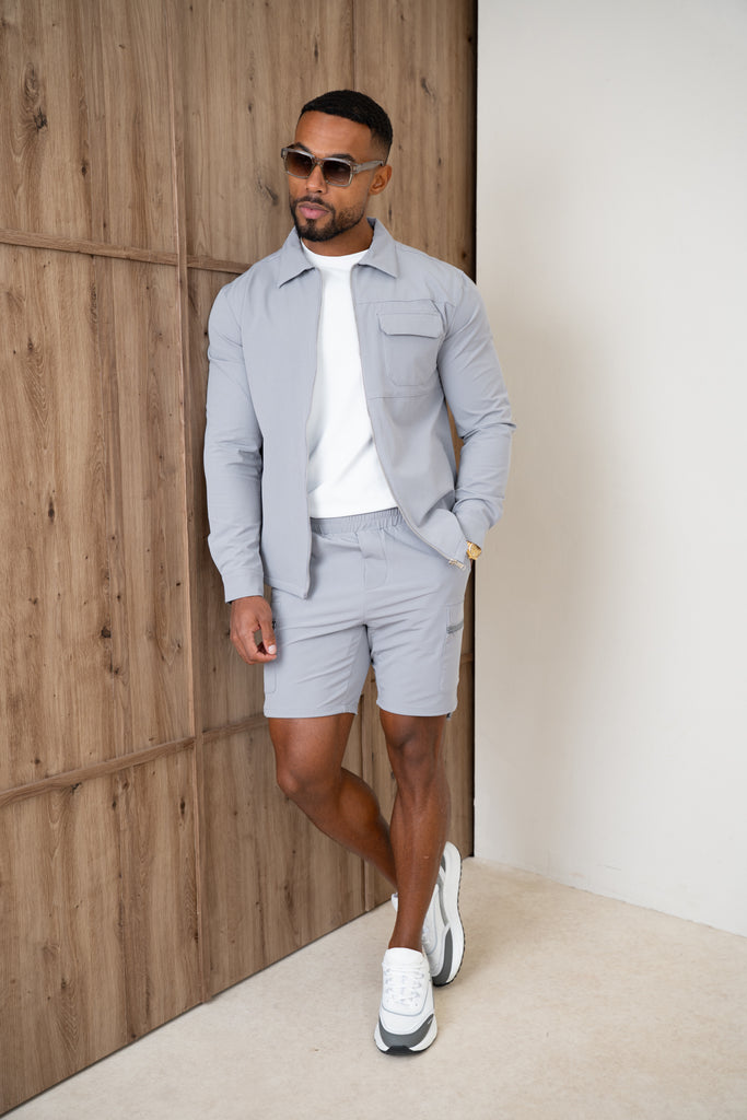 Premium Detail Cargo Jacket V2 - Grey