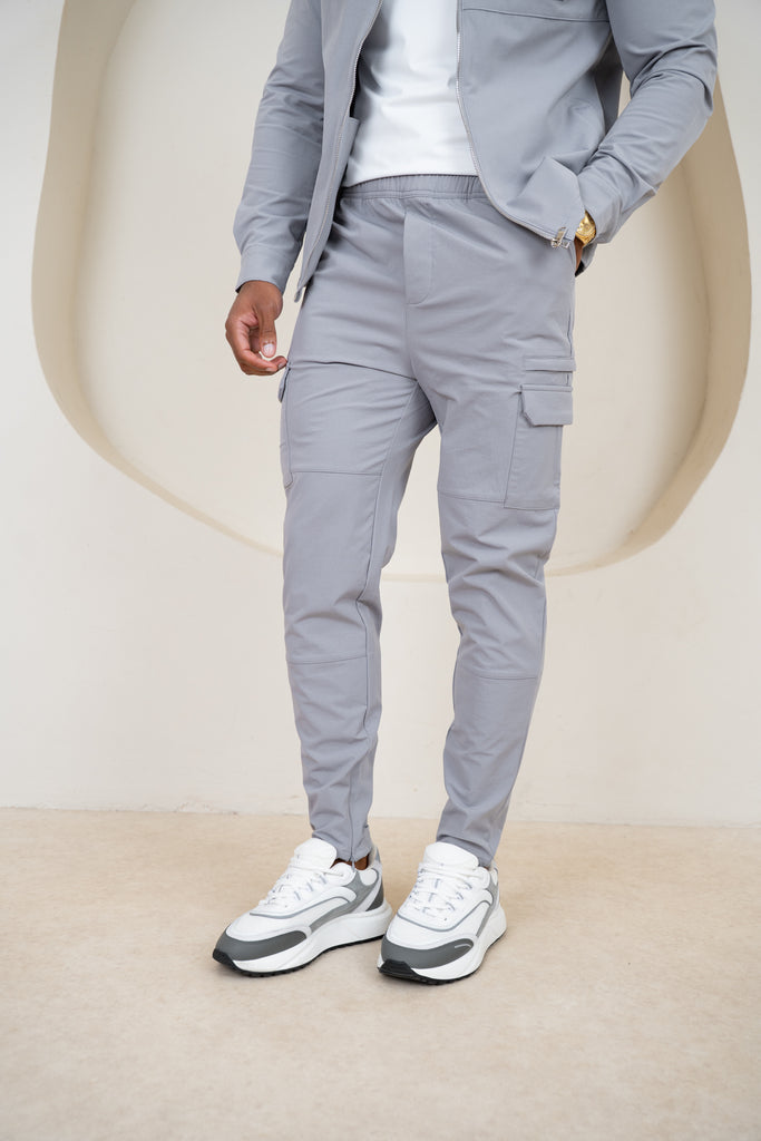 Premium Detail Cargo Pants V2 - Grey