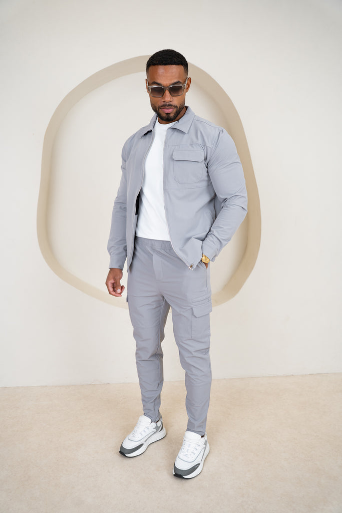 Premium Detail Cargo Pants V2 - Grey