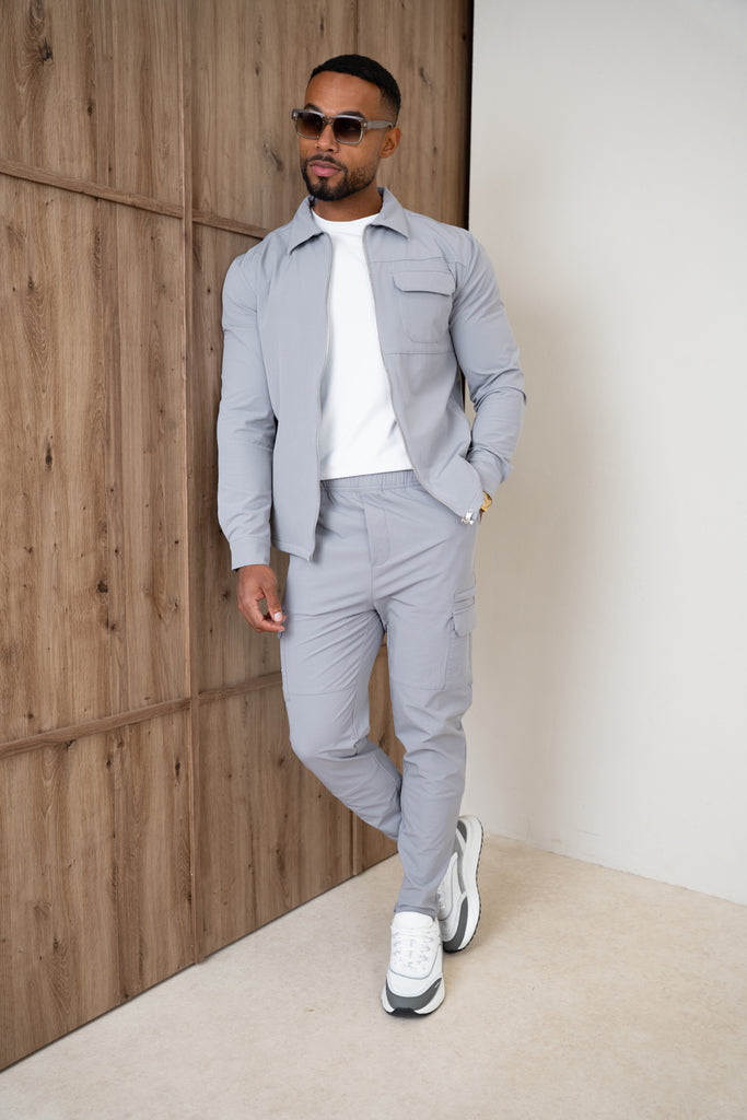 Premium Detail Cargo Pants V2 - Grey