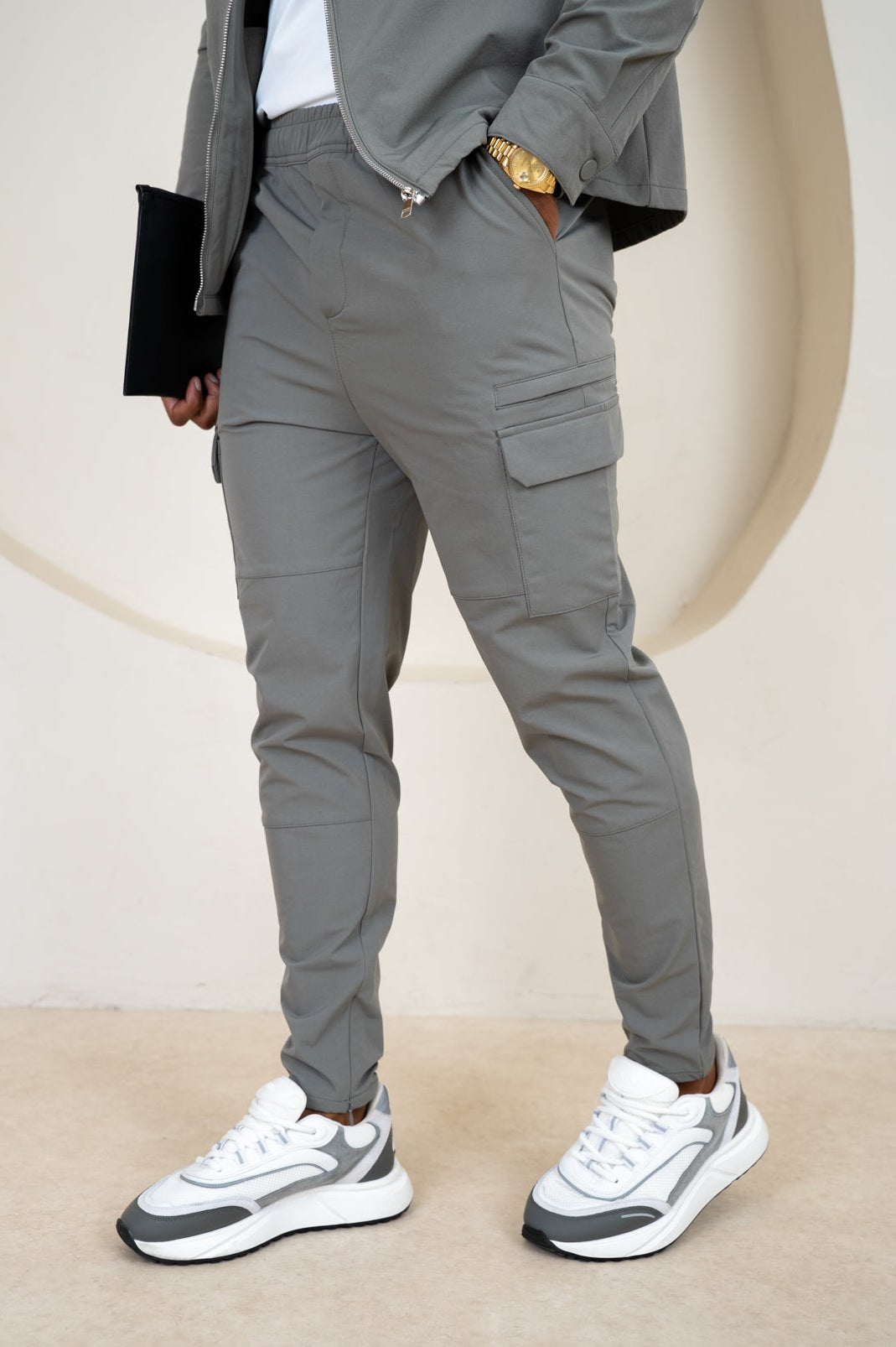 Premium Detail Cargo Pants V2 - Taupe
