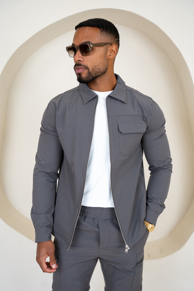 Premium Detail Cargo Pants V2 - Charcoal