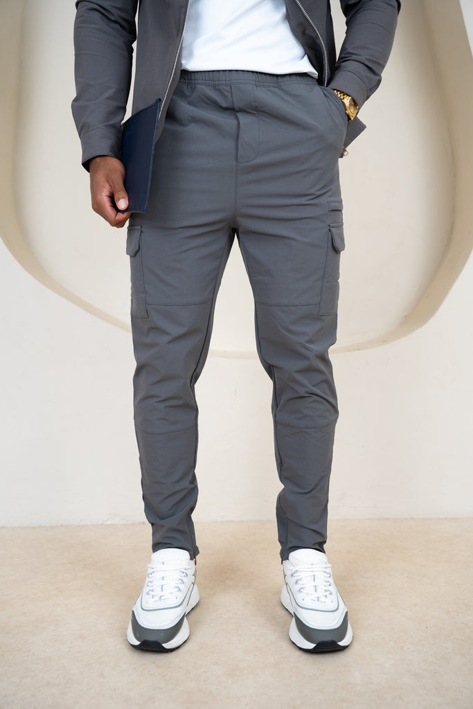 Premium Detail Cargo Pants V2 - Charcoal