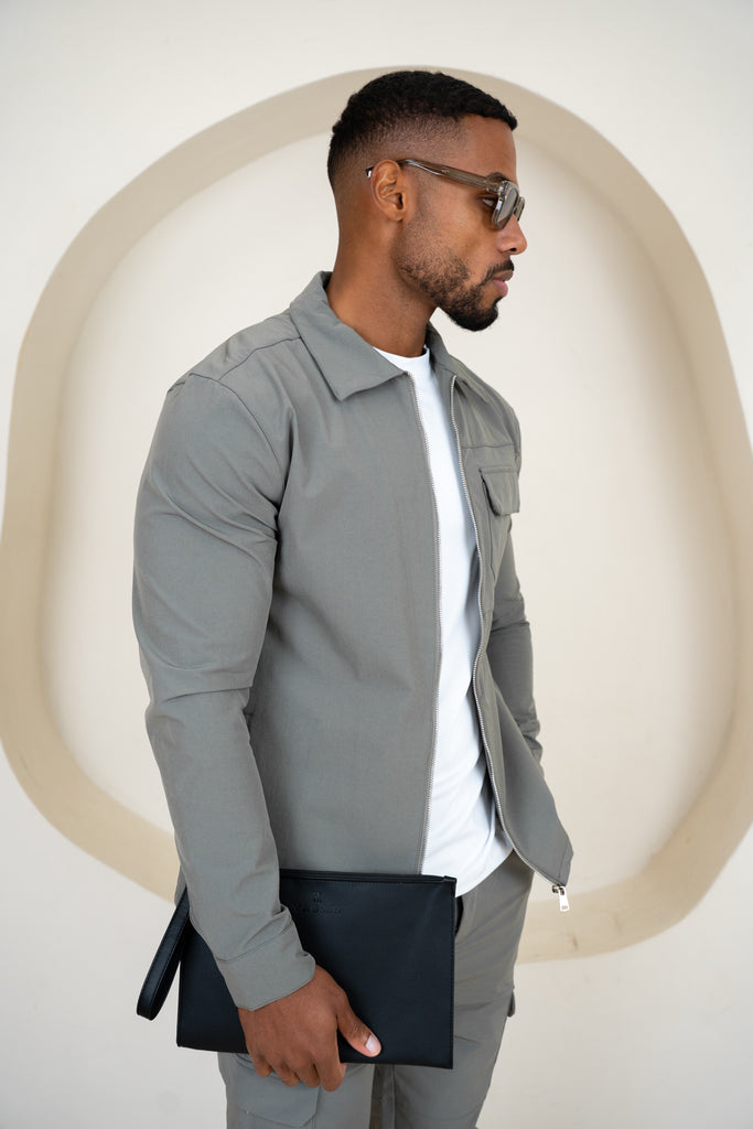 Premium Detail Cargo Jacket V2 - Taupe
