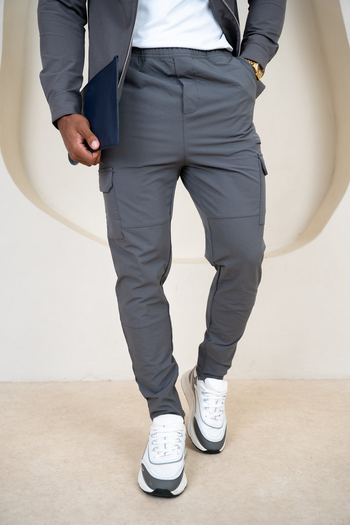 Premium Detail Cargo Pants V2 - Charcoal