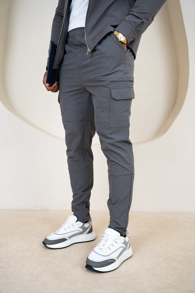 Premium Detail Cargo Pants V2 - Charcoal