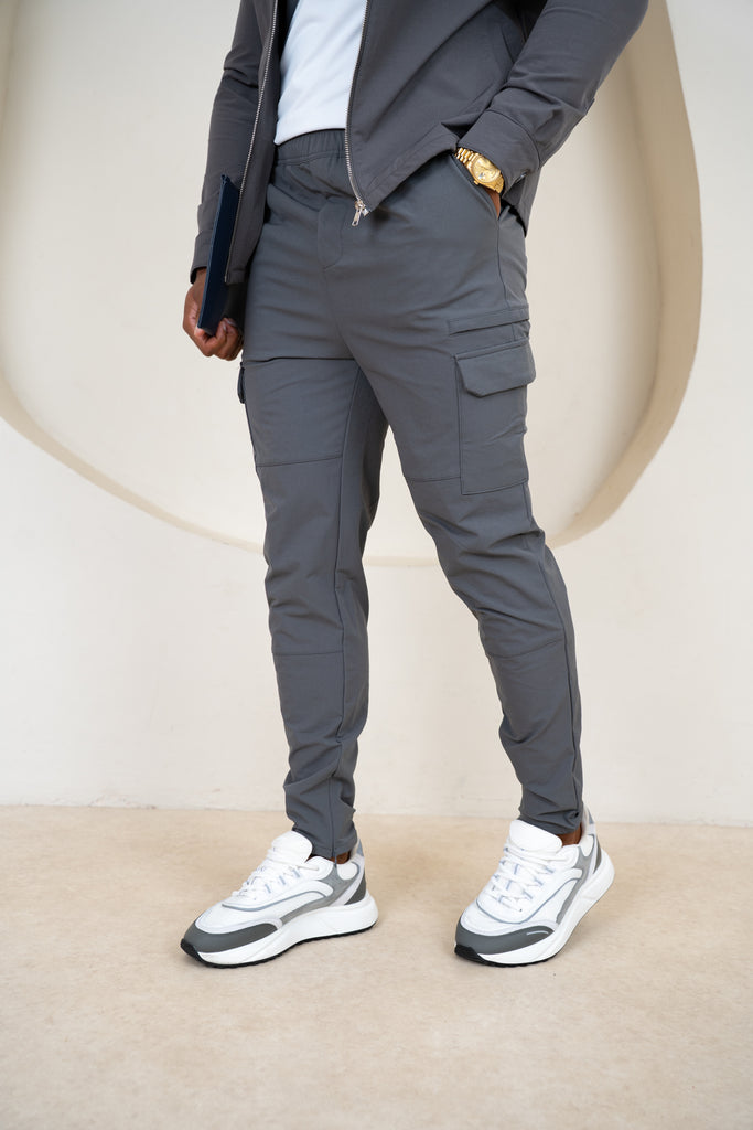 Premium Detail Cargo Jacket V2 - Charcoal